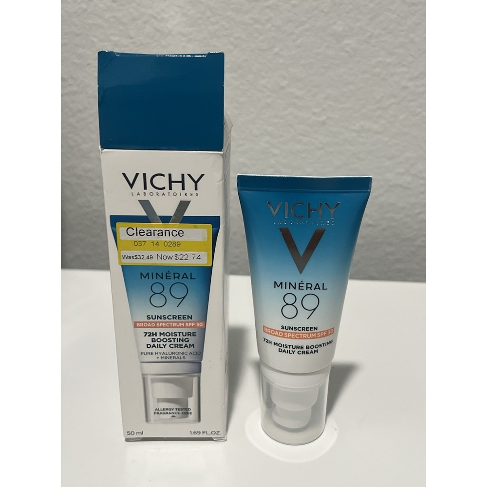 Vichy Mineral 89 Sunscreen SPF30 72H Moisture Boosting Daily Cream 50ml/1.69oz.